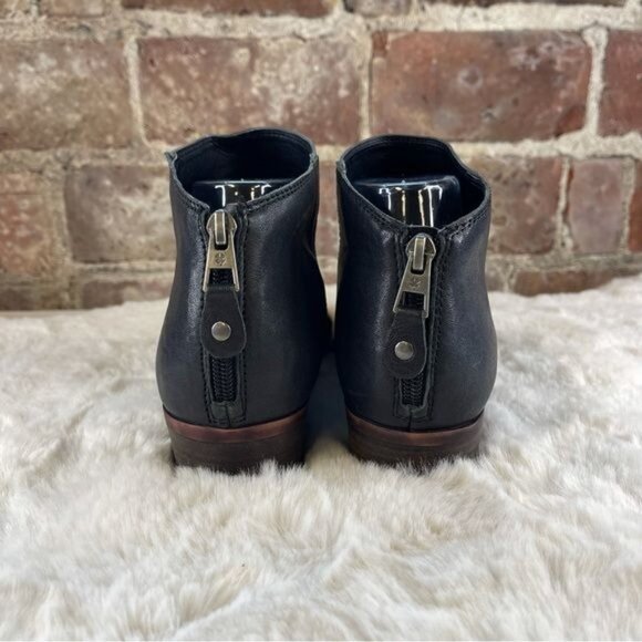 Lucky Brand Black Leather Ankle Bootie Boots Sz 9 - Picture 4 of 10